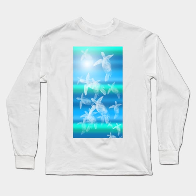 Turtles in the Ocean Long Sleeve T-Shirt by silentrob668
